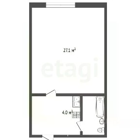 Продается 1-комн. квартира, 27,1 м²