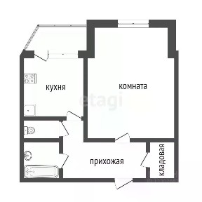 Продается 1-комн. квартира, 43,7 м²