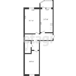 Продается 2-комн. квартира, 62,9 м²