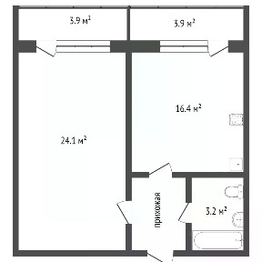 Продается 1-комн. квартира, 47,5 м²