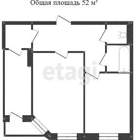 Продается 2-комн. квартира, 51,8 м²