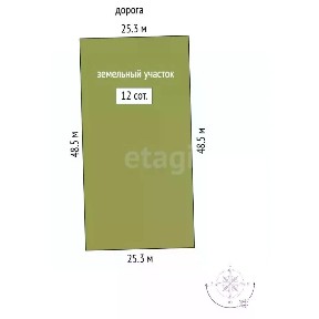 Продается участок, 12 сот.