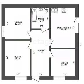 Продается 1-этажный таунхаус, 72 м²