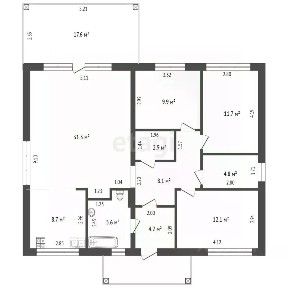 Продается 1-этажный дом, 123,1 м²