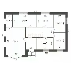 Продается 1-этажный дом, 100 м²