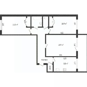 Продается 3-комн. квартира, 65,5 м²