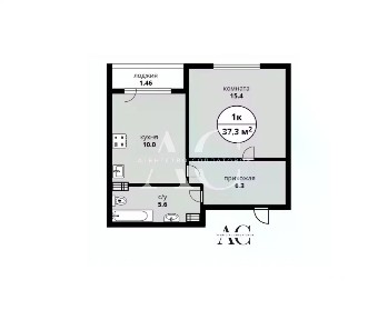 Продается 1-комн. квартира, 37,3 м²