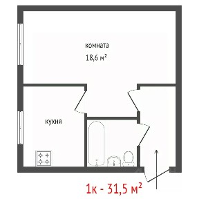 Продается 1-комн. квартира, 31 м²