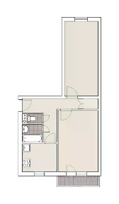 Сдается 2-комн. квартира, 46 м²