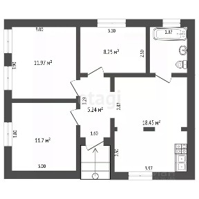 Продается 2-этажный дом, 64 м²