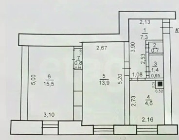 Продается 2-комн. квартира, 44,2 м²