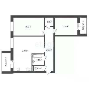 Продается 3-комн. квартира, 78 м²