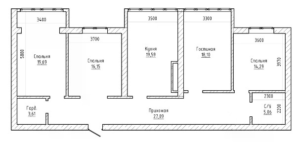 Продается 4-комн. квартира, 120 м²