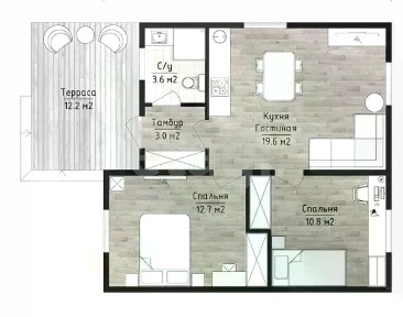 Продается 1-этажный дом, 70 м²