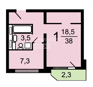 Продается 1-комн. квартира, 38 м²