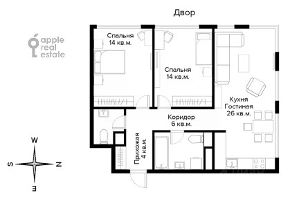 Продается 3-комн. квартира, 73 м²
