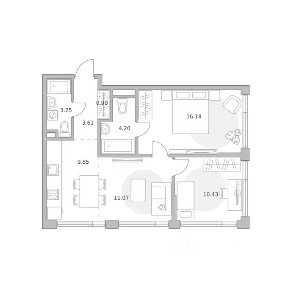 Продается 3-комн. квартира, 59,49 м²
