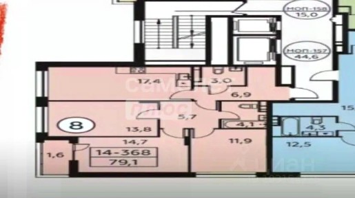 Продается 3-комн. квартира, 79,1 м²