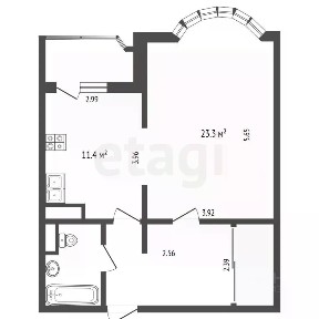 Продается 1-комн. квартира, 52 м²