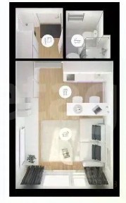 Продается студия, 19,1 м²