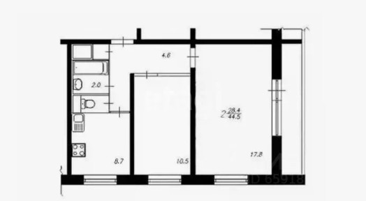 Продается 2-комн. квартира, 49,1 м²