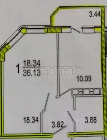Продается 1-комн. квартира, 39,6 м²