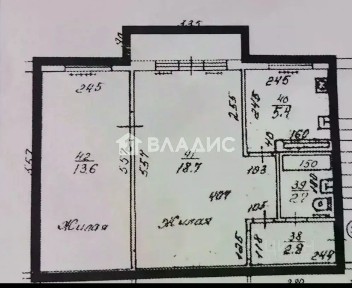 Продается 2-комн. квартира, 43,2 м²