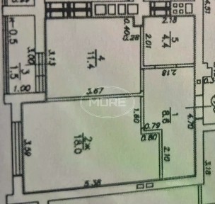 Продается 1-комн. квартира, 42,4 м²