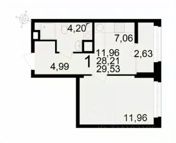 Продается 1-комн. квартира, 31 м²