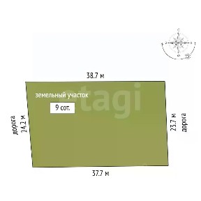 Продается участок, 9 сот.