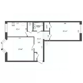 Продается 2-комн. квартира, 54 м²