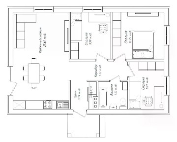 Продается 1-этажный дом, 70 м²