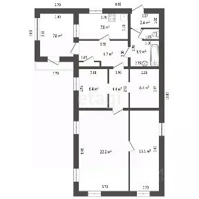 Продается 1-этажный дом, 84,3 м²