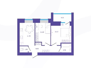 Продается 2-комн. квартира, 48,91 м²