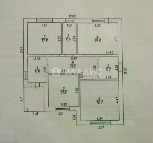 Продается 1-этажный дом, 92,1 м²