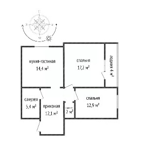 Продается 2-комн. квартира, 64 м²