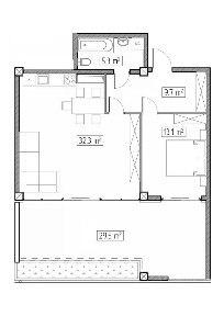 Продается 1-комн. квартира, 89,87 м²