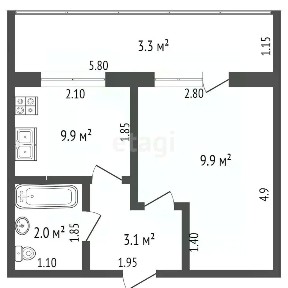 Продается 1-комн. квартира, 19,5 м²