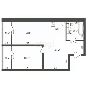 Продается 3-комн. квартира, 58,1 м²