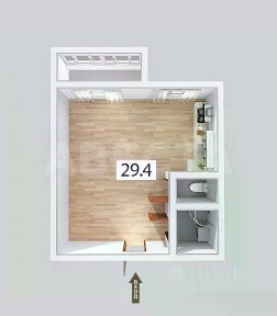 Продается 1-комн. квартира, 33,2 м²