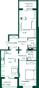 Продается 2-комн. квартира, 60,3 м²