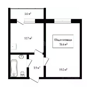 Продается 1-комн. квартира, 36,6 м²