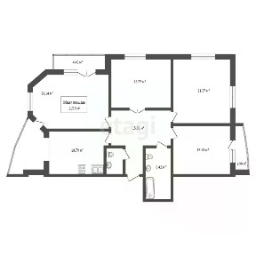 Продается 4-комн. квартира, 113 м²