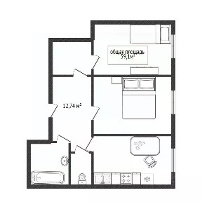 Продается 2-комн. квартира, 59,1 м²