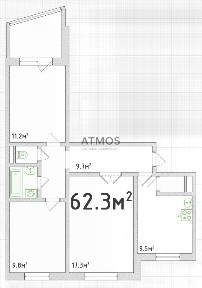 Продается 3-комн. квартира, 62,3 м²