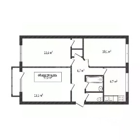Продается 3-комн. квартира, 58 м²