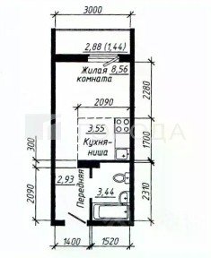 Продается студия, 20 м²