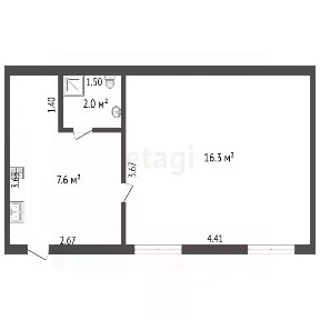 Продается студия, 25,8 м²