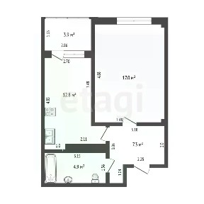 Продается 1-комн. квартира, 42 м²
