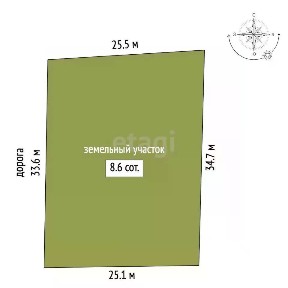 Продается участок, 8,53 сот.